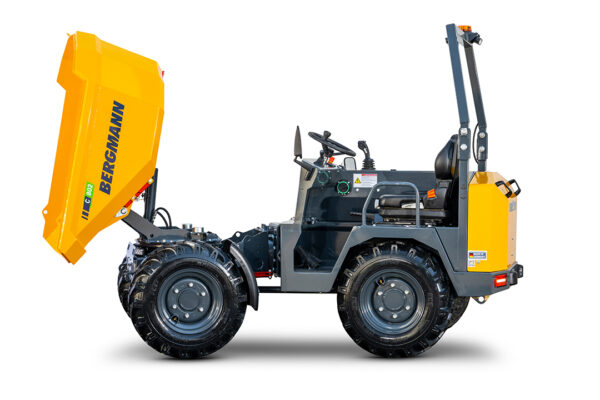 Seitenansicht-Mulde gekippt-Bergmann-Elektro-Dumper-C802